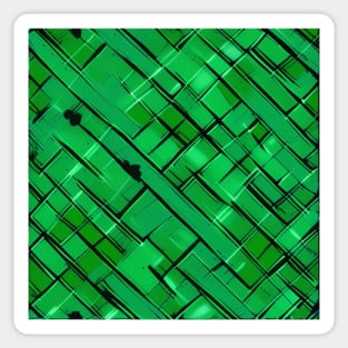 Comic Book Style Green Brick Wall (MD23Bgs008d) Sticker